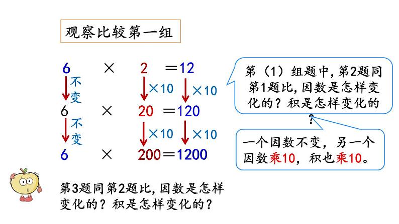 人教版四年级数学上册 积的变化规律课件05