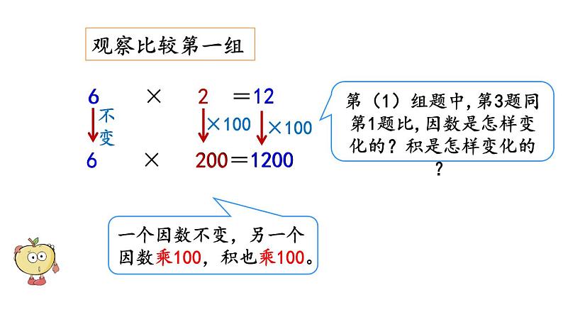 人教版四年级数学上册 积的变化规律课件06