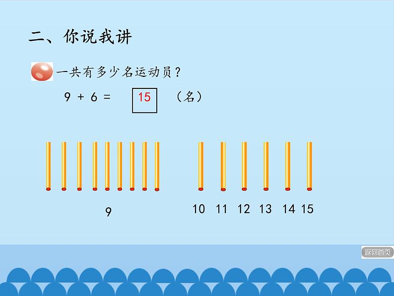 一年级上册数学小小运动会——20以内的进位加法和退位减法-第一课时_课件1  青岛版（五四制）第5页