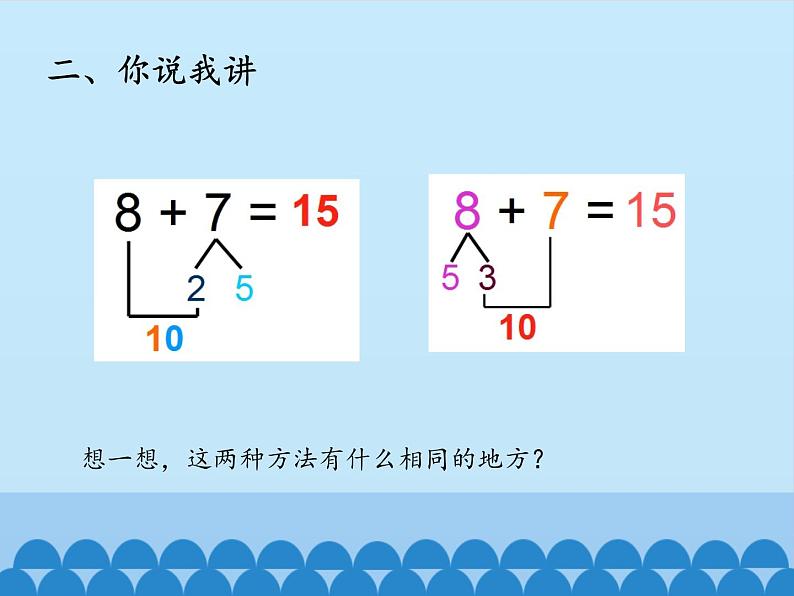 一年级上册数学小小运动会——20以内的进位加法和退位减法-第二课时_课件1  青岛版（五四制）第5页