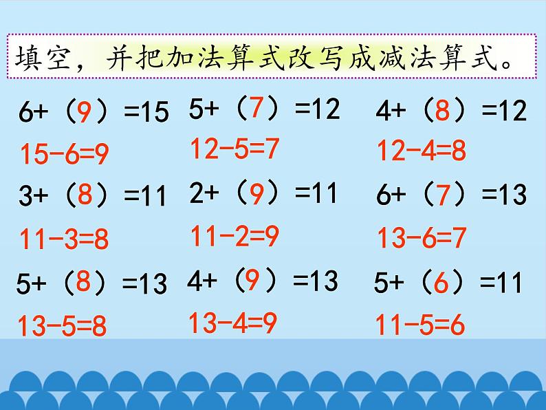 一年级上册数学小小运动会——20以内的进位加法和退位减法-第六课时_课件1  青岛版（五四制）第4页