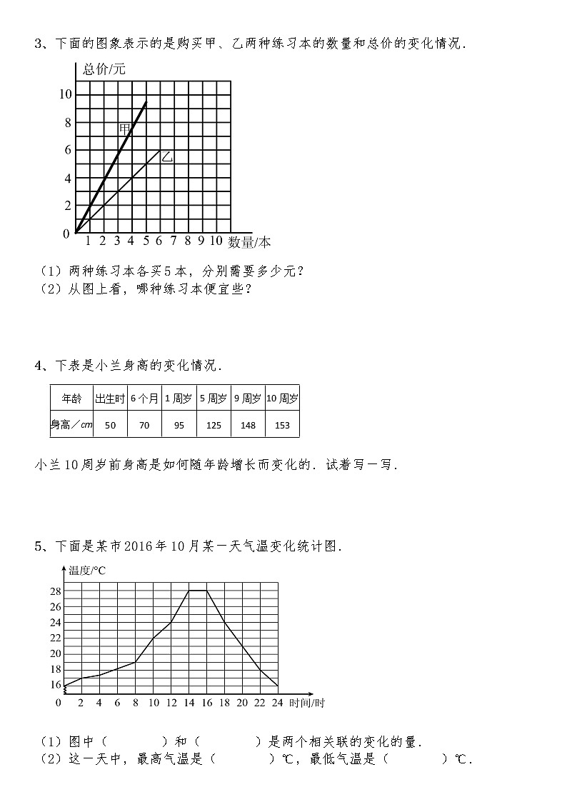 六年级数学下册试题 一课一练4.2《正比例》习题2-北师大版（含答案）第2页