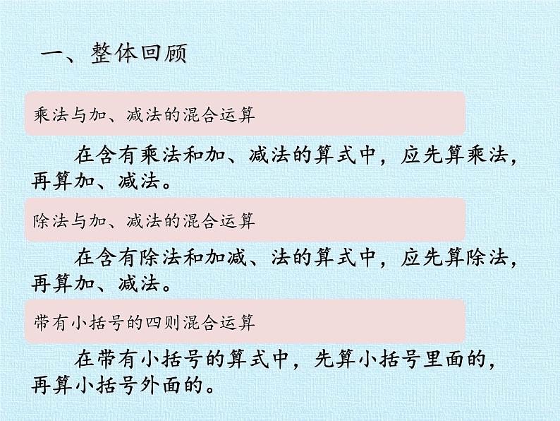 三年级上册数学 三 采摘节——混合运算 复习课件 青岛版（五四制）第3页