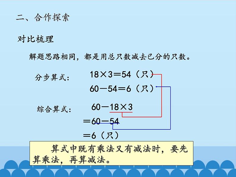 三年级上册数学 采摘节——混合运算-第一课时_课件1 青岛版（五四制）第5页