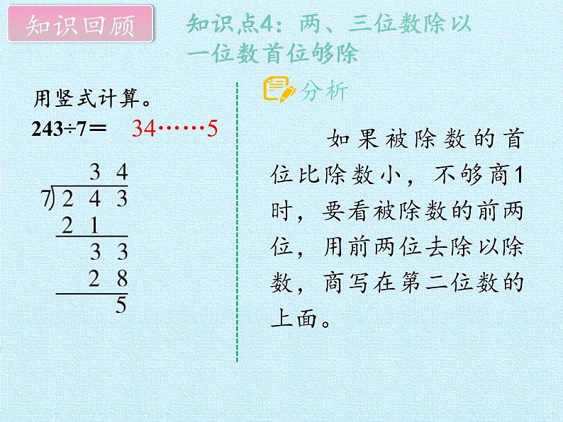 三年级上册数学 六 采访果蔬会——两、三位数除以一位数（二） 复习课件 青岛版（五四制）07