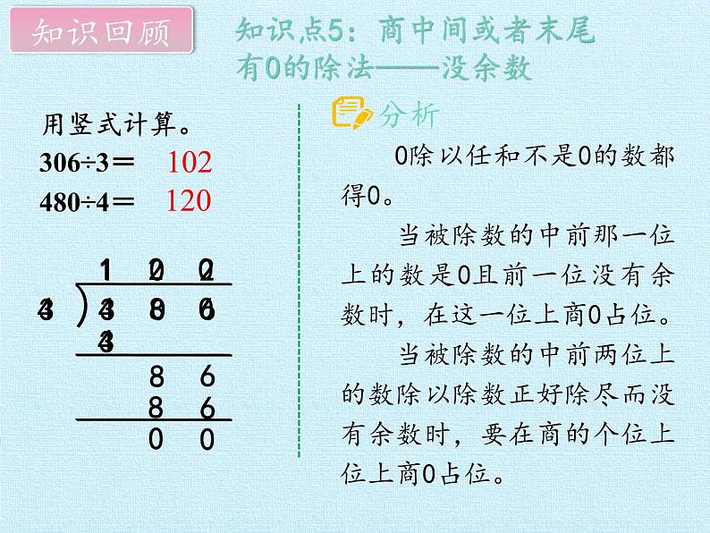 三年级上册数学 六 采访果蔬会——两、三位数除以一位数（二） 复习课件 青岛版（五四制）08