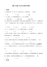 小学数学苏教版六年级下册七 总复习1. 数与代数课后测评