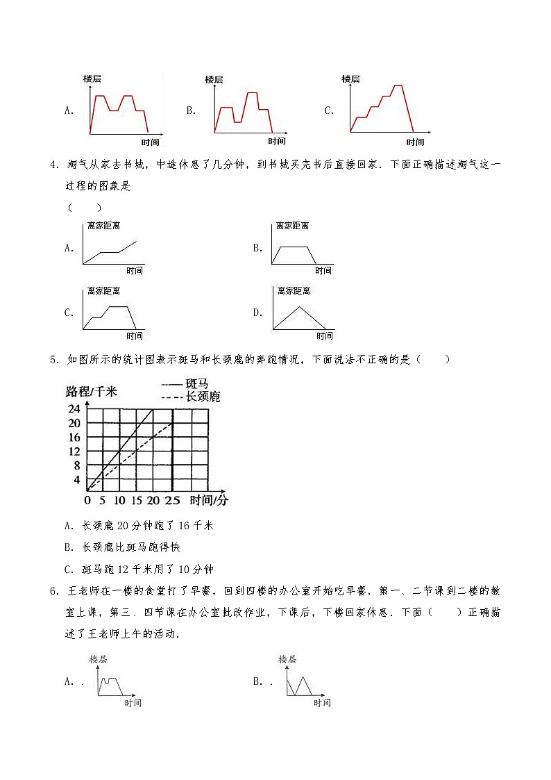 五年级数学下册试题 一课一练《折线统计图》习题-人教版（含答案）第2页