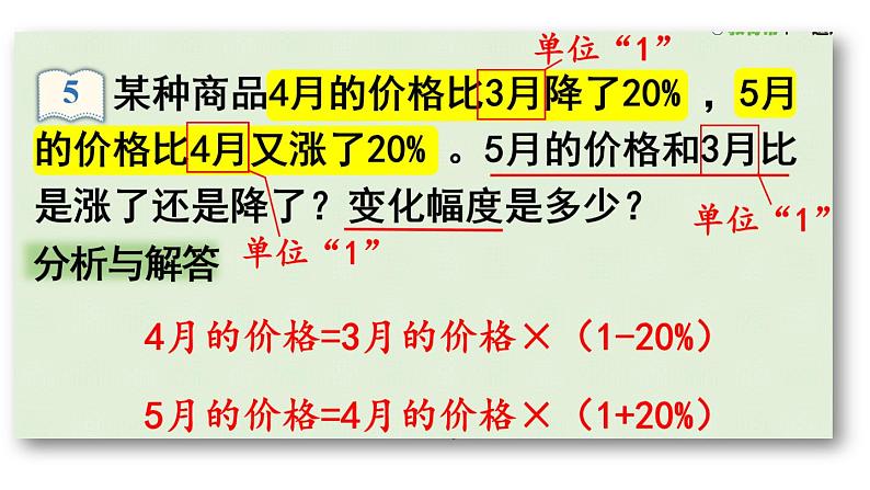 六年级上册数学课件-6  百分数（一）第6课时   变化幅度问题人教版07