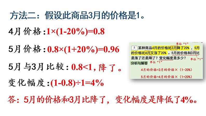 六年级上册数学课件-6  百分数（一）第6课时   变化幅度问题人教版08