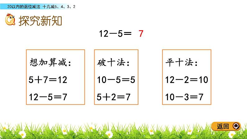 人教版一年级数学下册  《 十几减5、4、3、2》课件PPT04