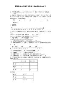 小学数学苏教版五年级上册一 负数的初步认识当堂检测题