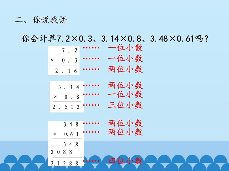 四年级上册数学 八 今天我当家——小数乘法-小数乘小数_课件 青岛版（五四制）第8页