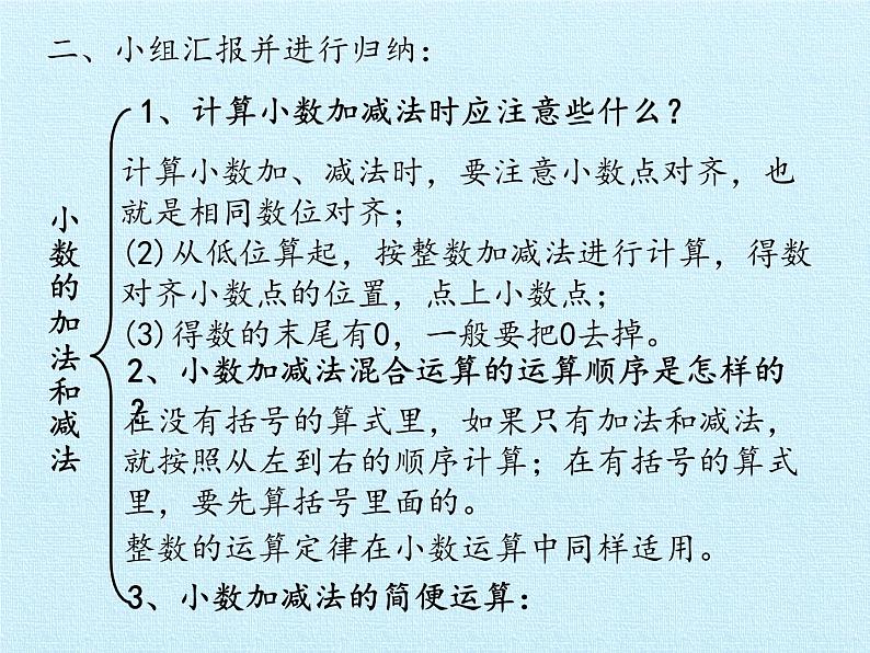 四年级上册数学 七 奇异的克隆牛——小数加减法 复习课件 青岛版（五四制）第4页