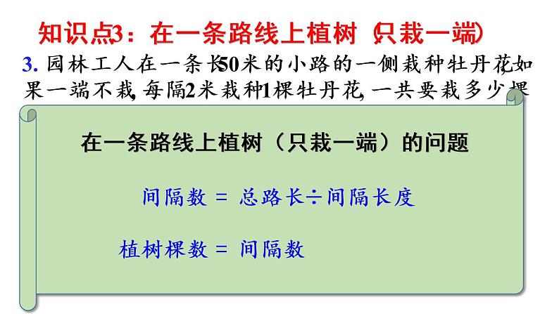 五年级上册数学课件-7  数学广角——植树问题整理和复习人教版第5页