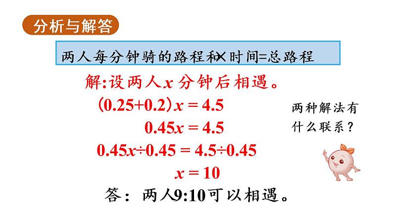 五年级上册数学课件-5 简易方程2.解简易方程第12课时  实际问题与方程（5）人教版08