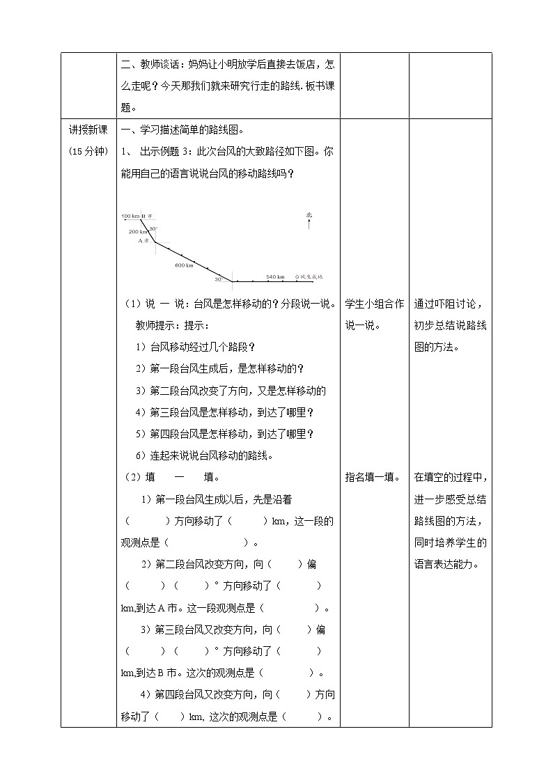 2.2《描述简单的路线图》教学设计  教案第2页