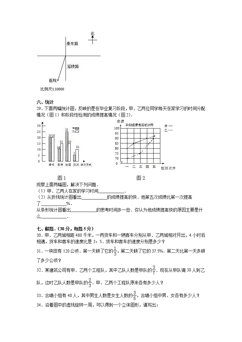 苏教版数学六年级下学期期末测试卷603