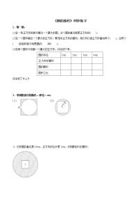 人教版六年级上册3 圆的面积达标测试