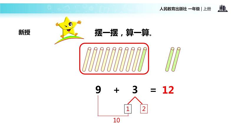 人教版 数学 一年级上册 9加几课件PPT第7页