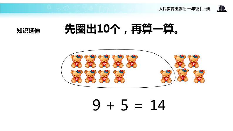 人教版 数学 一年级上册 9加几课件PPT第8页