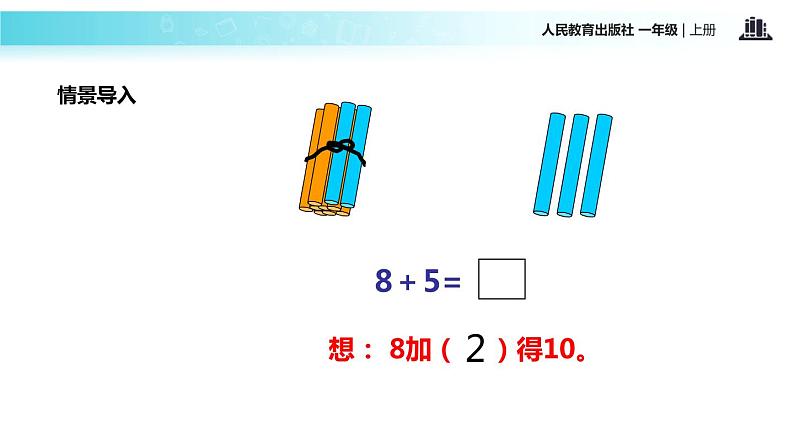 人教版 数学 一年级上册 8、7、6加几课件PPT第5页