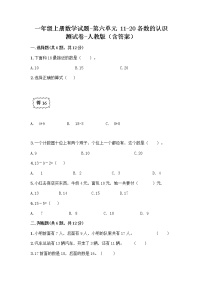 人教版一年级上册6 11～20各数的认识当堂达标检测题