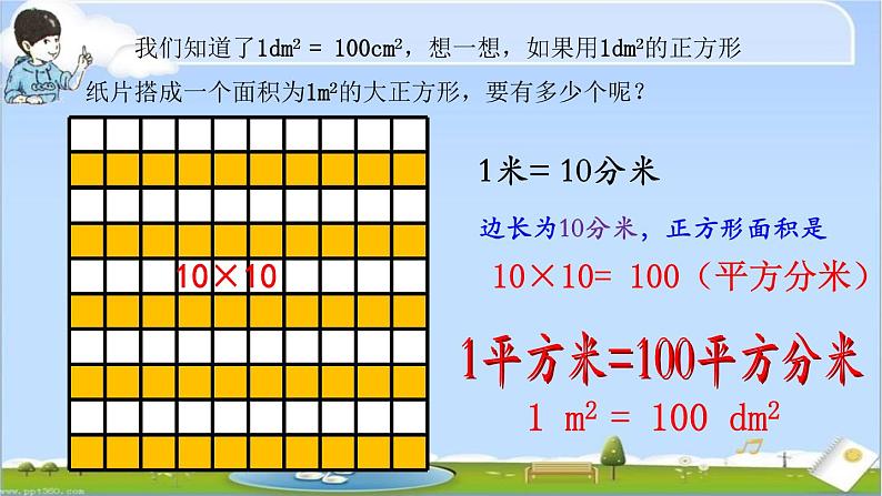 三年级下册数学课件-1.4  平方分米 ▏沪教版06