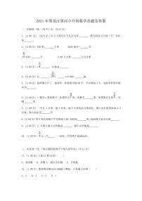 2021年黑龙江黑河小升初数学真题及答案（PDF版）