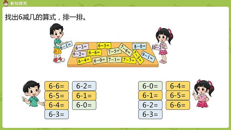 北师大版一年级数学上册 第三单元 做个减法表 课件第6页