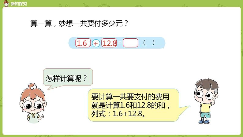 北师大版三年级数学上册 8.4寄书（小数的进位加法和退位减法）课件第5页