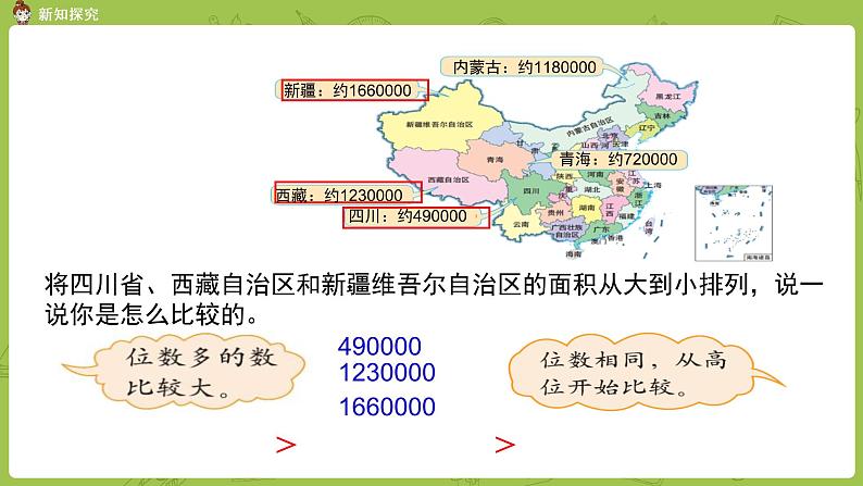 北师大版四年级数学上册 1.4国土面积 课件05