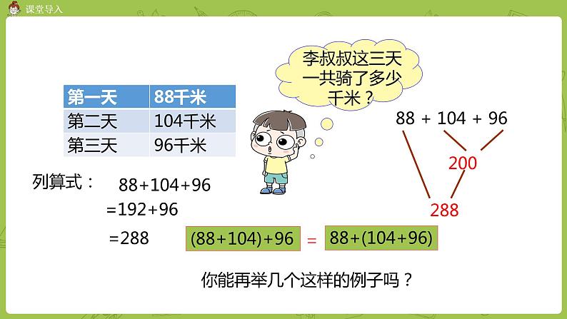 北师大版四年级数学上册 4.4加法结合律 课件03