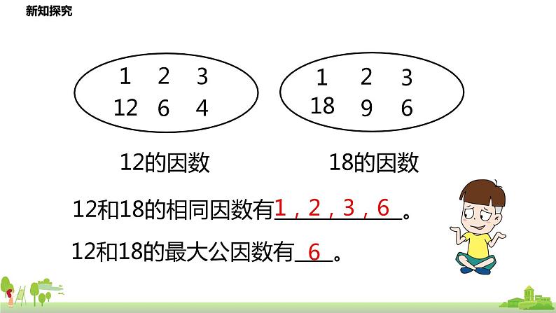 北师大数学五年级上册 5.9《找最大公因数》PPT课件05