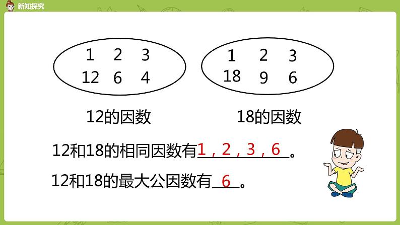 北师大版五年级数学上册 第五单元分数的意义 第7课时 找最大公因数 课件05