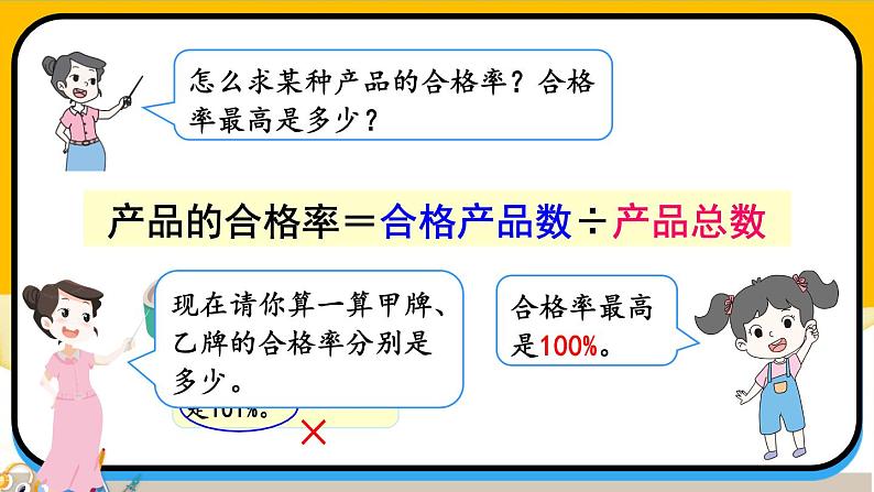 六年级上册数学课件-4.2 合格率（1） 北师大版07