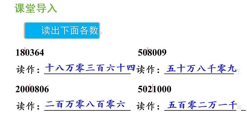 四年级上册数学课件-1  大数的认识第3课时 亿以内数的写法人教版第4页