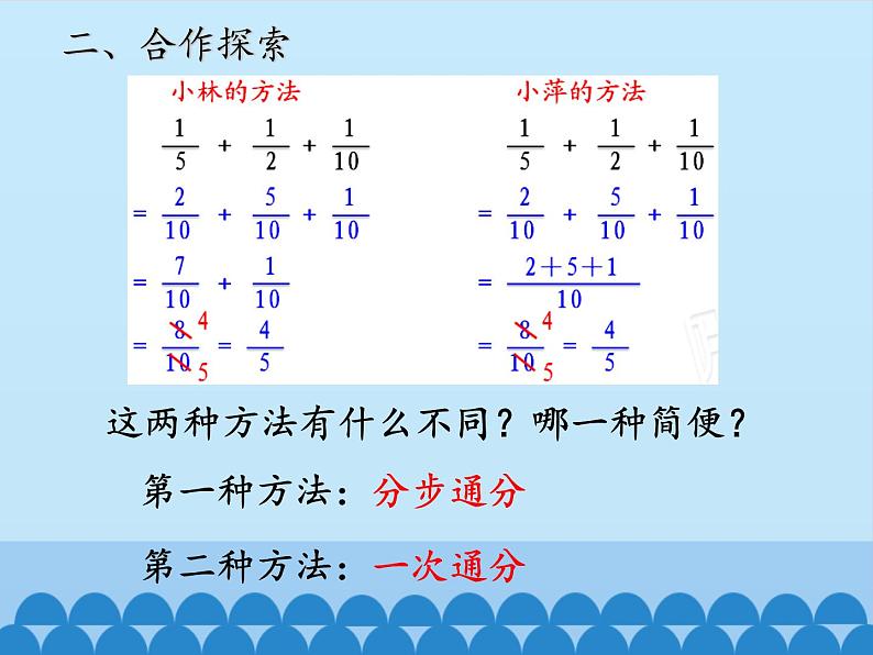 五年级数学上册 二 关注环境——分数加减法（二）-第三课时_课件1 青岛版（五四制）第6页