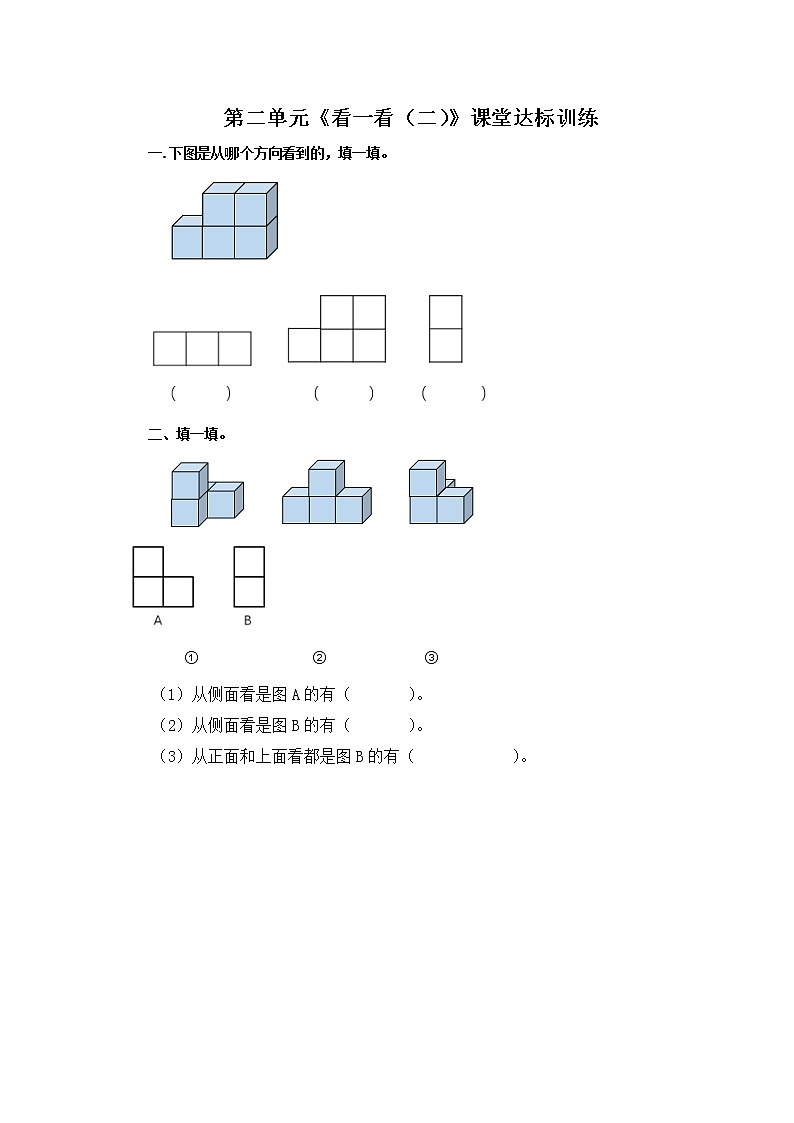 北师大版三年级上册第二单元第二课时《看一看》课件+教案+练习01
