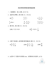 龙岩市 六年级上册数学期末质量监测卷