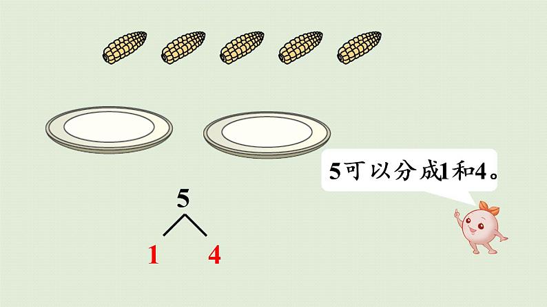 人教版一年级数学上册 3 1~5的认识和加减法 第5课时  5的分与合 课件第6页