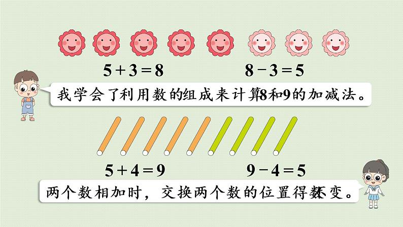 人教版一年级数学上册 5 6~10的认识和加减法 练习十一 课件04