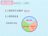 三年级数学上册-四 美丽的校园——三角形与四边形 复习课件｜浙教版