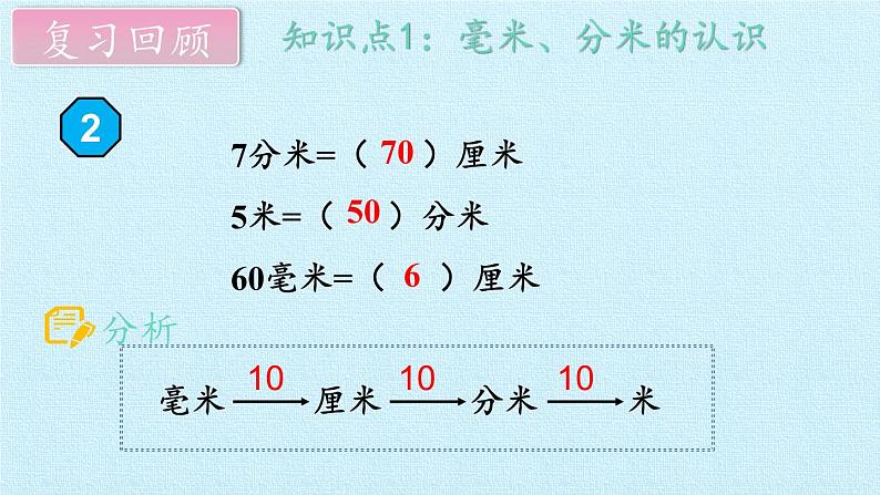 三年级数学上册-三 绿色的田野——长度与重量 复习课件｜浙教版第4页