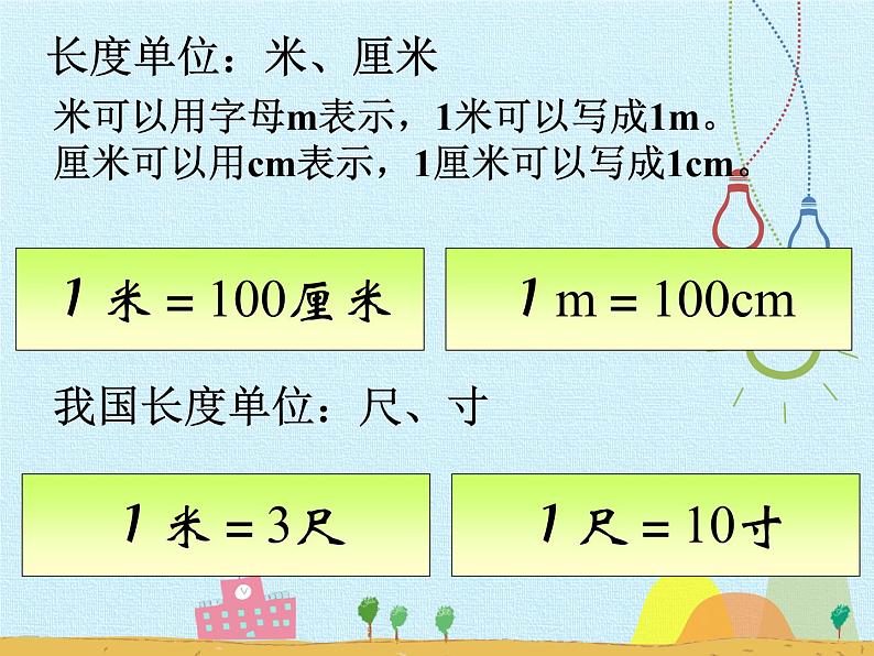 苏教版二年级上册数学第5单元 厘米和米 复习课件第2页