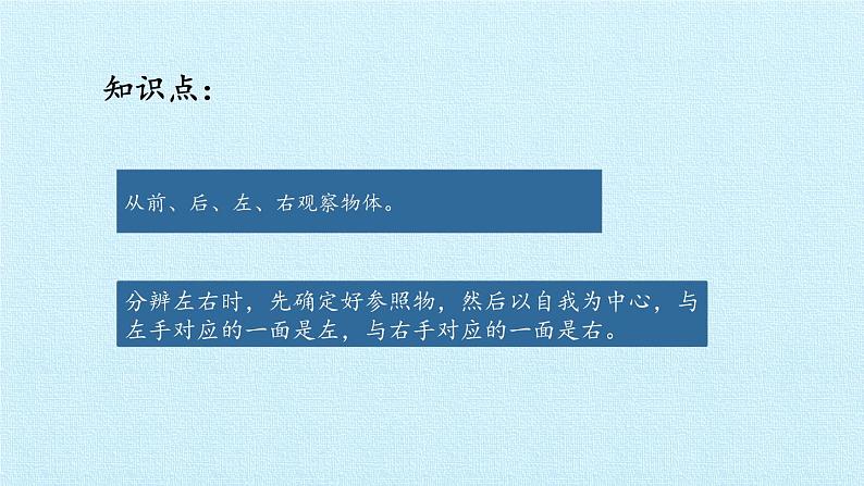 苏教版二年级上册数学第7单元  观察物体 复习课件第3页