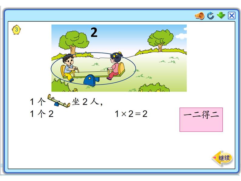 苏教版二年级上册数学三 表内乘法（一）_1-4的乘法口诀课件第7页