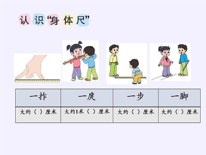 苏教版小学数学二年级上册 ● 我们身体上的“尺”课件第4页