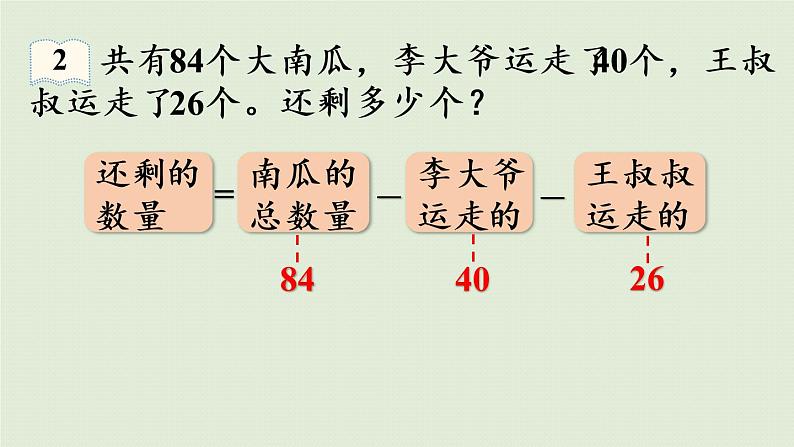人教版二年级数学上册 2.3.2 第2课时  连减 课件第6页