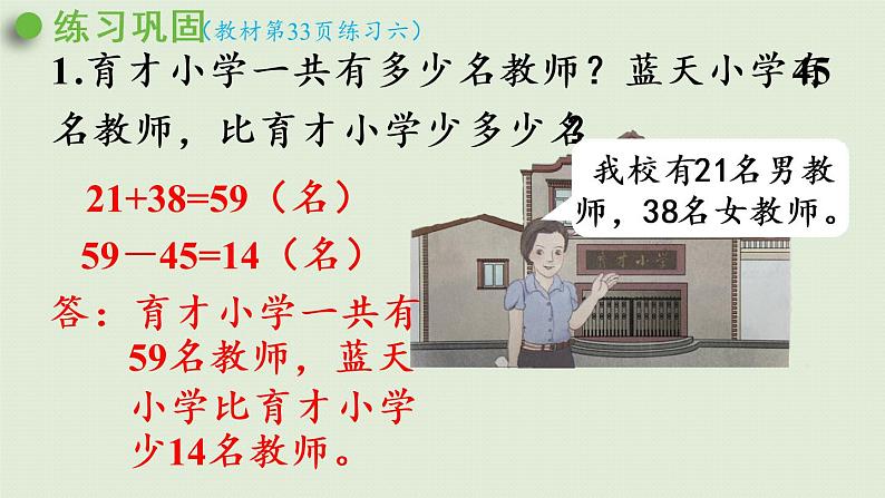 人教版二年级数学上册 第二章 练习六 课件第3页